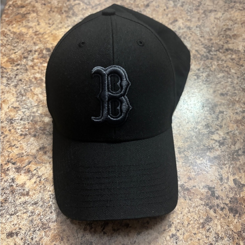Black Baseball Cap with Embroidered B